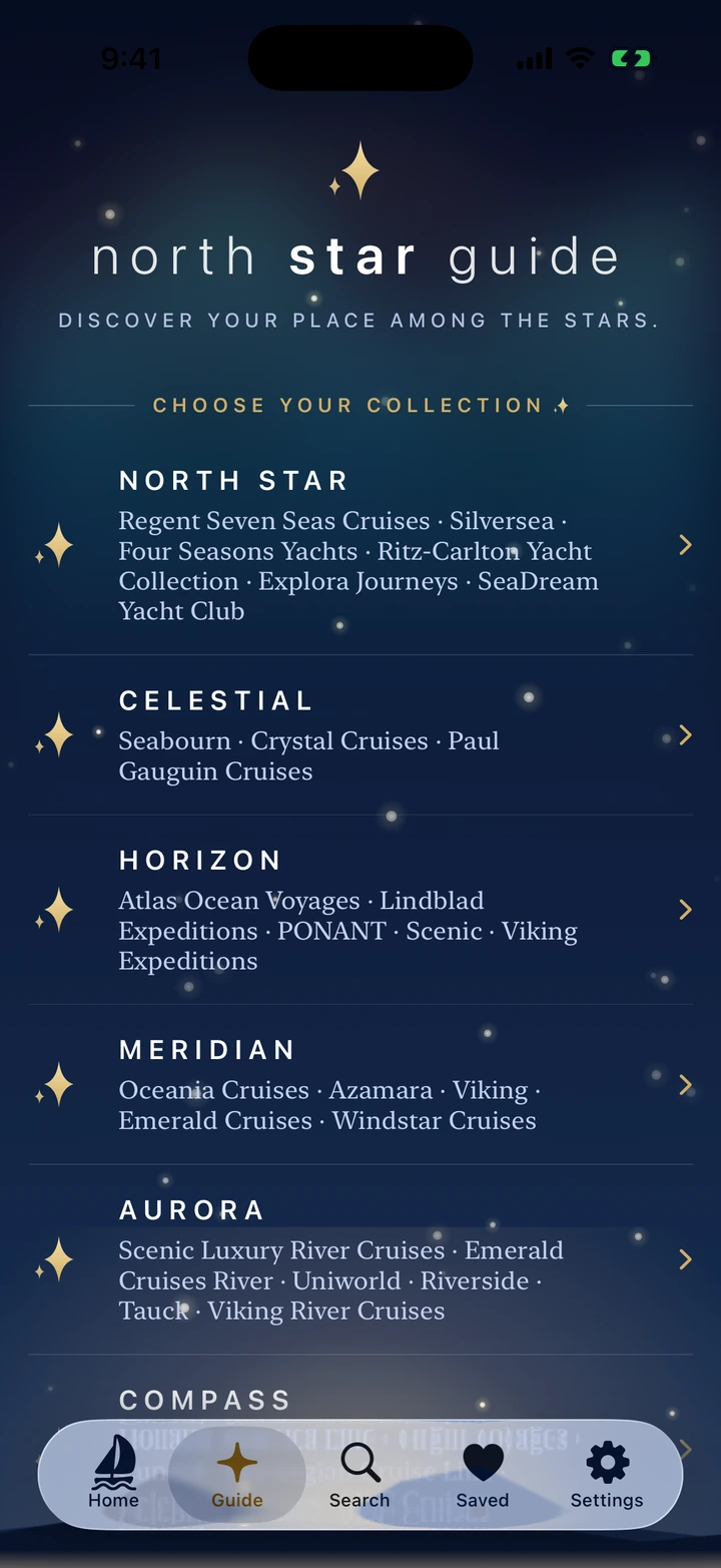 A screen from Sail Suitely.